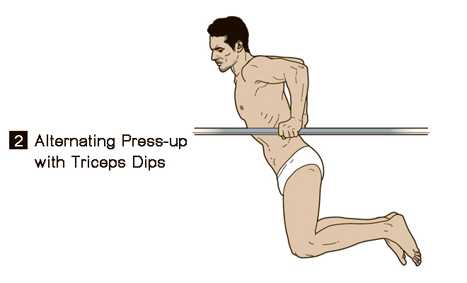 ดูดีทุกครั้งเมื่อต้องใส่ชุดว่ายน้ำ press up with triceps dips